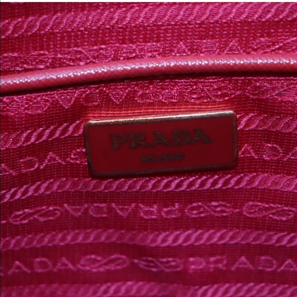 SOLD Prada Lux tote saffiano leather medium red - Picture 7 of 8
